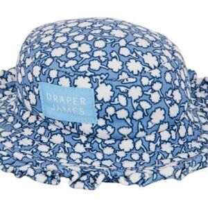 Draper James Hat with Blue and White Floral Design